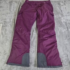 Arctix Snow Pants Womens Large Maroon/Gray Inaulated Cargo Snowsports Activewear